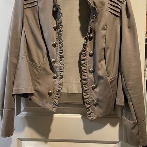 Women's Taupe Military Style Jacket